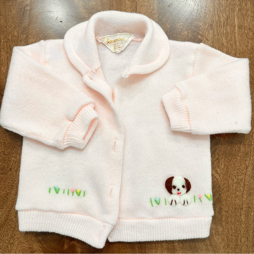Baby Girl pink embroidered sweater Alexander’s